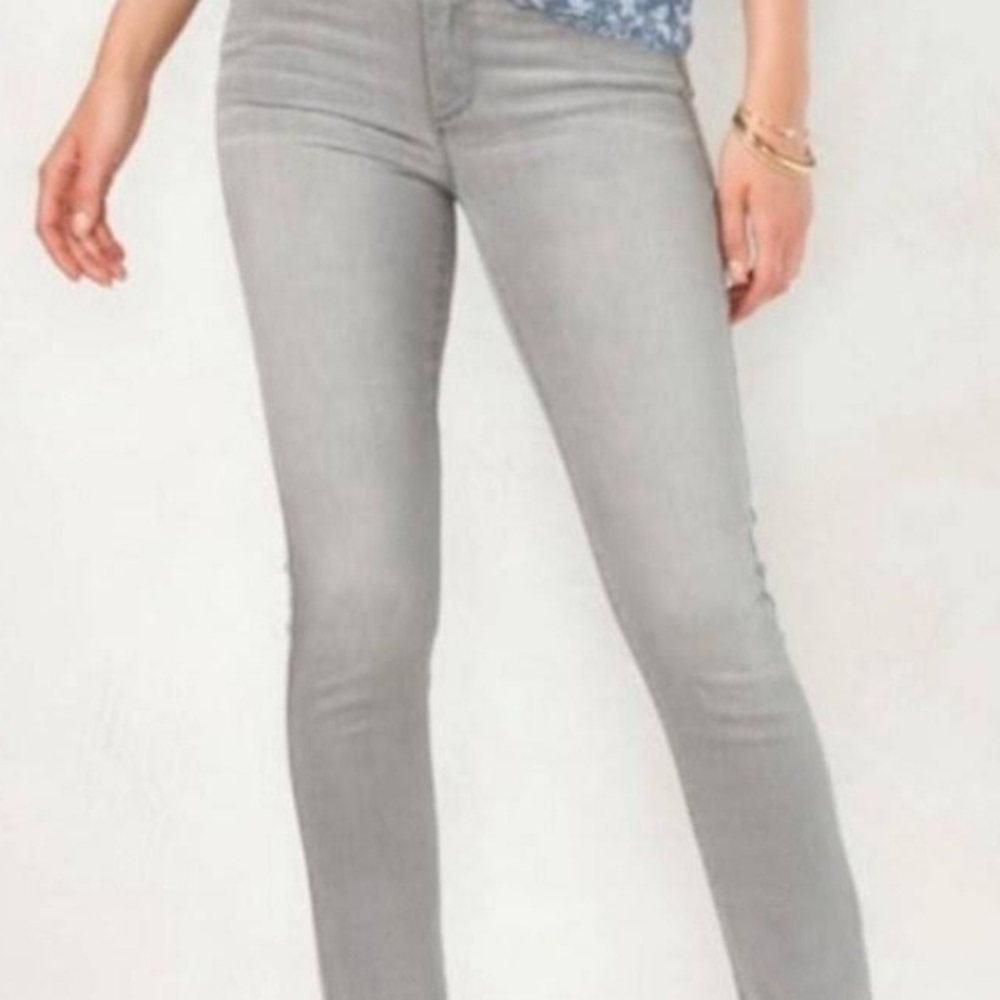 🌟 LC Lauren Conrad Gray Skinny Jeans 👖 Denim Women's Size 4 Stretchy